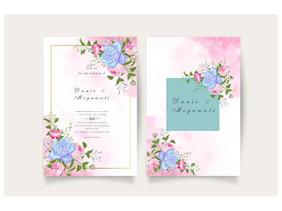 Elegant floral wedding invitation card background beautiful border card decoration decorative design elegant floral flower frame greeting illustration invitation invite romantic template vector vintage wedding