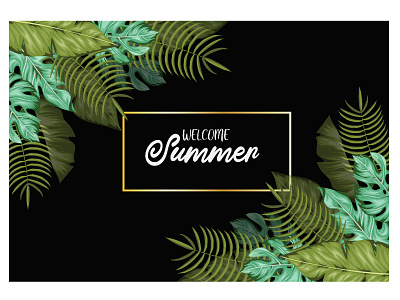 Realistic floral summer background design