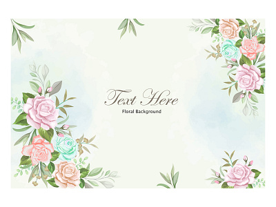 Elegant floral frame background with beautiful floral