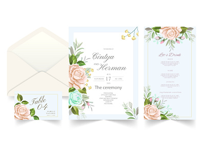 Wedding invitation card with beautiful flowers background beautiful card decoration decorative design elegant floral flower frame greeting illustration invitation invite leaf nature spring vector vintage wedding