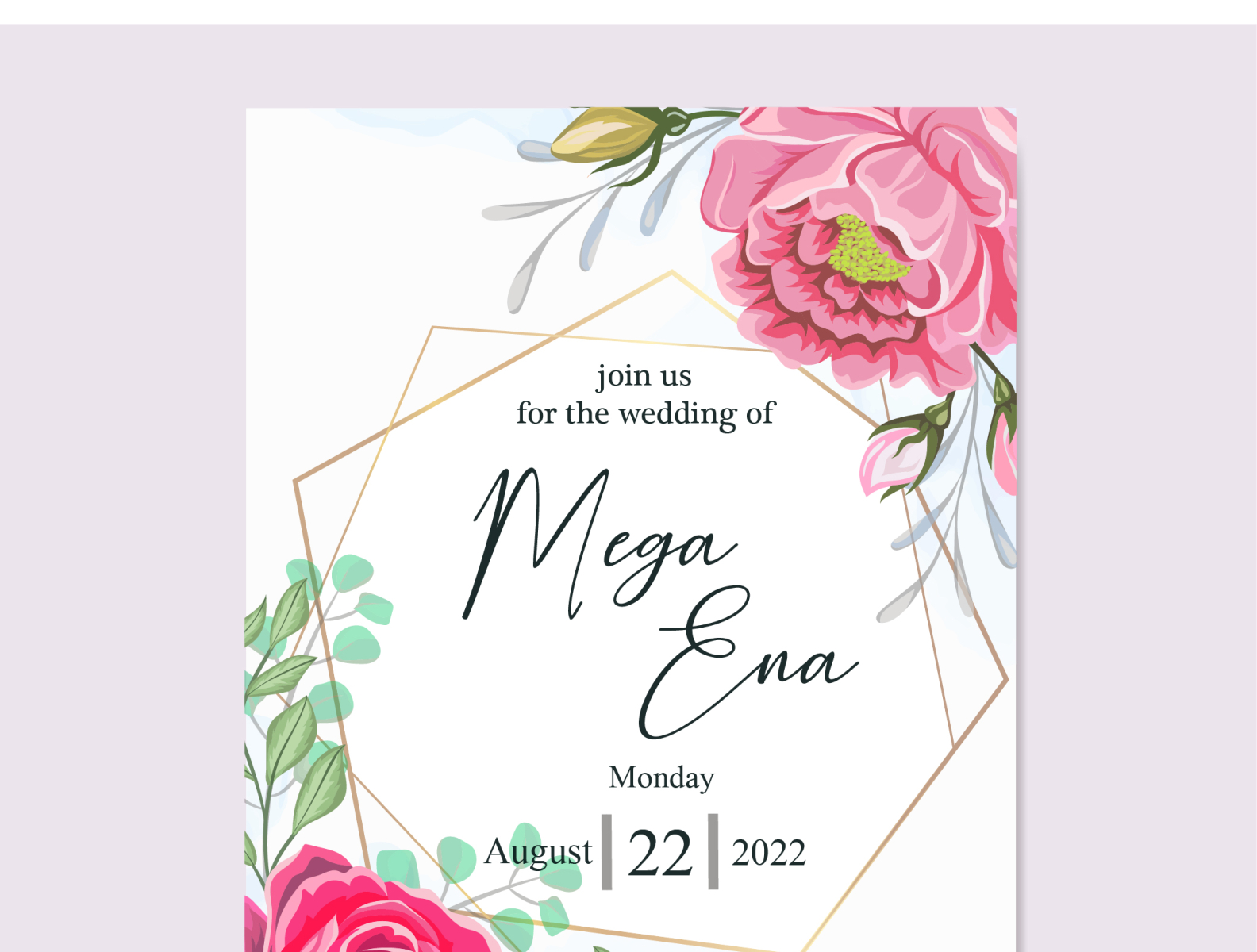 wedding invitation background by dankervctr on Dribbble