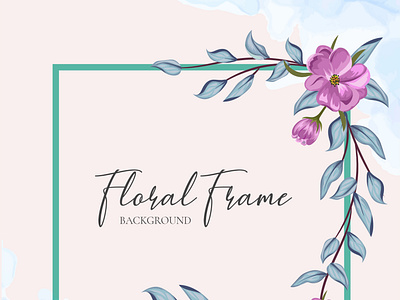 Floral frame background