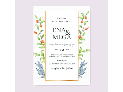 Wedding invitation card design 2020 background banner card celebration christmas decoration design gift greeting happy illustration invitation ornament party template vector wedding winter year