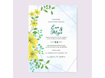 Beautiful wedding invitation card design