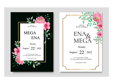 Wedding invitation set bundle 2020 background banner card celebration christmas decoration design gift greeting happy holiday illustration invitation new party template vector wedding year