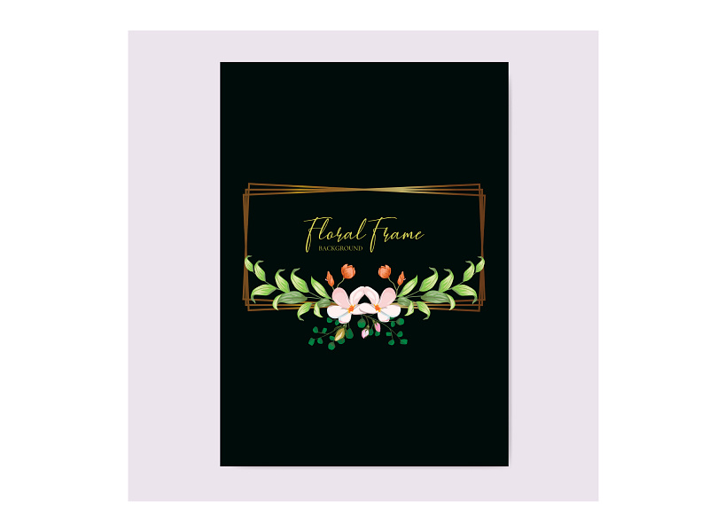 Floral Frame background by dankervctr on Dribbble