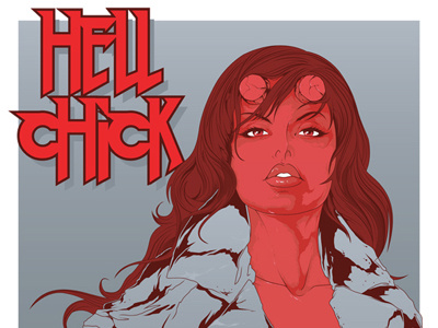 Hellchick art hell chick poster poster art