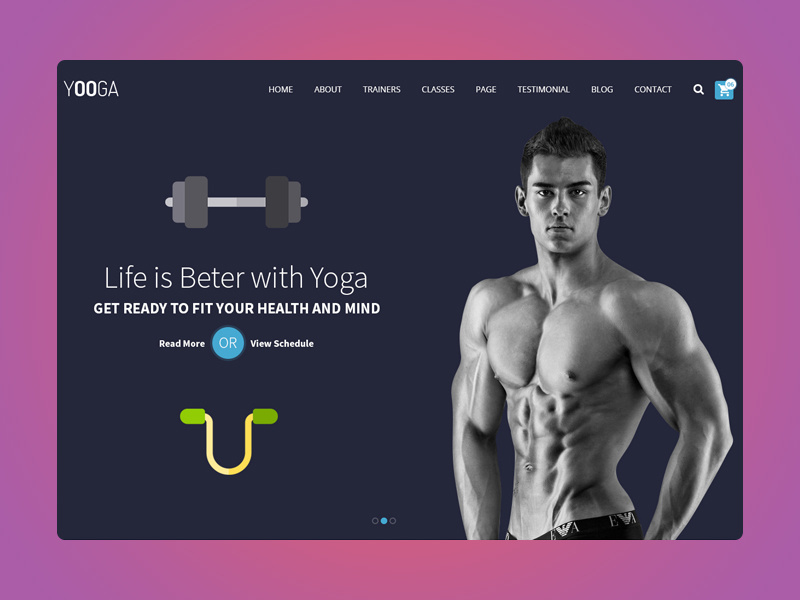 Yooga - Yoga and Fitness Website Theme yoga training sport personal trainer health club health gym fitness club fitness center fitness dance bodybuilding