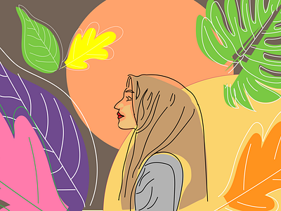 Flat Design Moslem Woman