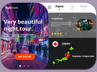 Travel - App Design app design japan mobileapp travel travel app trip ui uidesign userinterface ux ux design uxui