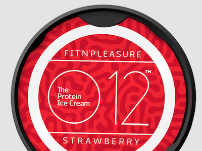 O12 ice cream 0 circle ice cream logo memphis o package pattern protein red
