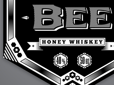 Bee bee honey label type whiskey