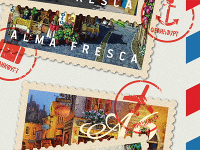 Alma Fresca mark postcard travel