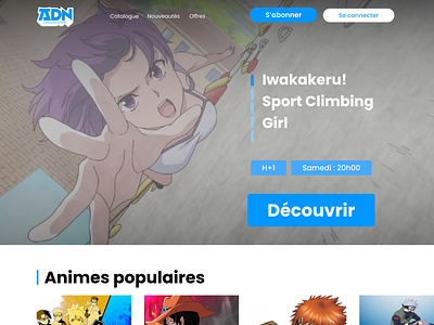 ADN (Anime Digital Network) Redesign by Cédric L. on Dribbble