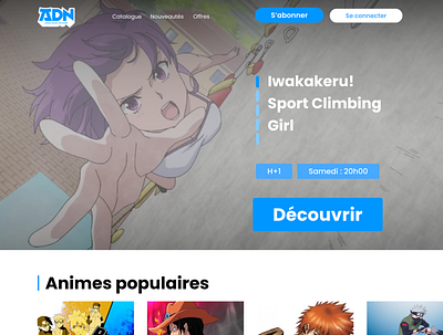 ADN (Anime Digital Network) Redesign adn anime redesign ui uiux webdesign website