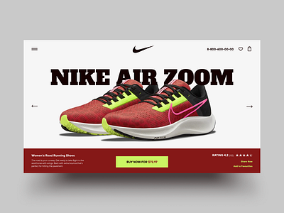 E-commerce Landing Exploration creative creativity daily design e commerce fasion graphic homepage landing nike online store sneakers typography ui web