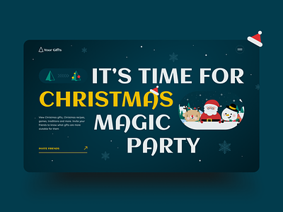 Christmas UI Concept christmas creative creativity daily design graphic homepage minimal ui