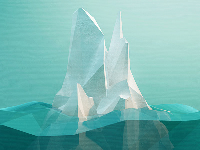 Low-Poly Iceberg cinema4d cold ice iceberg low poly poster snow winter