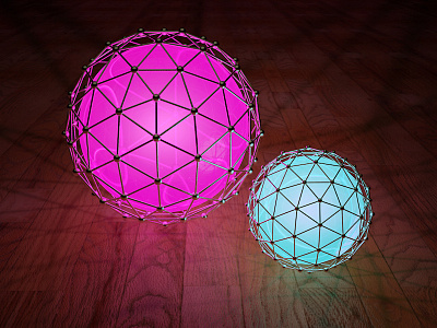 Orb Rebound atom array balls c4d cinema4d light orb scifi