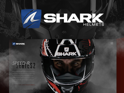 Shark Helmets. Redesign Concept interface shark helmet webdesign