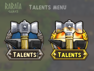 Talents design game gamedev icon menu tablet talents ui
