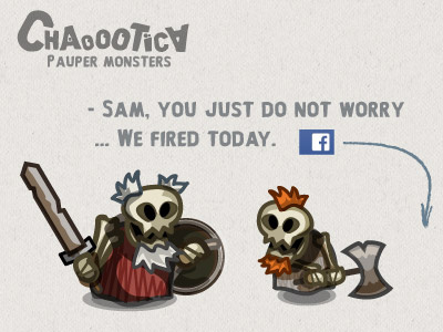 Mobile android game. We Fired! game monster pauper ui