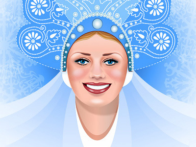 Back in Russia blue illustration russia vector woman