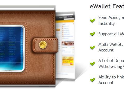 e-Wallet icon illustration wallel