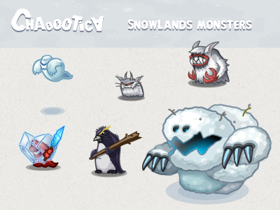 Mobile android game: Snow monsters