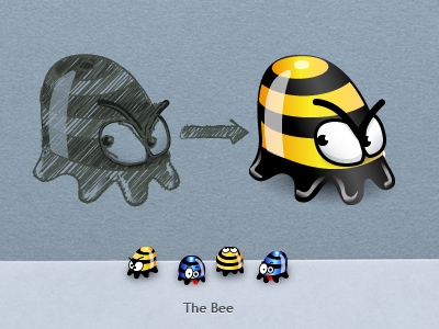 Bee character game icon