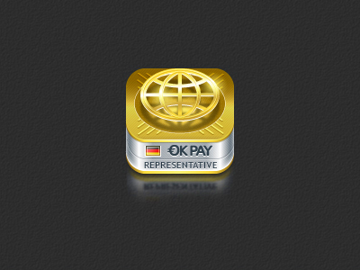 OKPAY Representative seal gold icon okpay seal