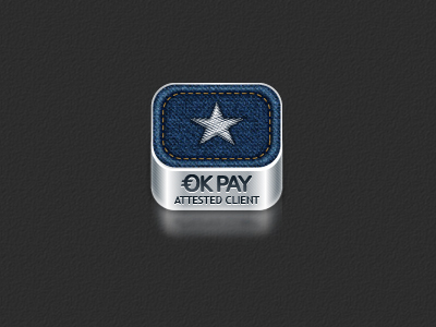 Client (1 level) seal of OKPAY illustration illustrator jeans logo vector