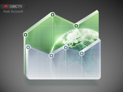 UWC Real account Icon account earth forex graph icon logo trade uwc