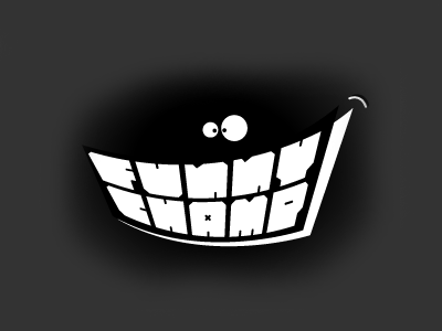 "Funny Champ" logo black champ funny logo
