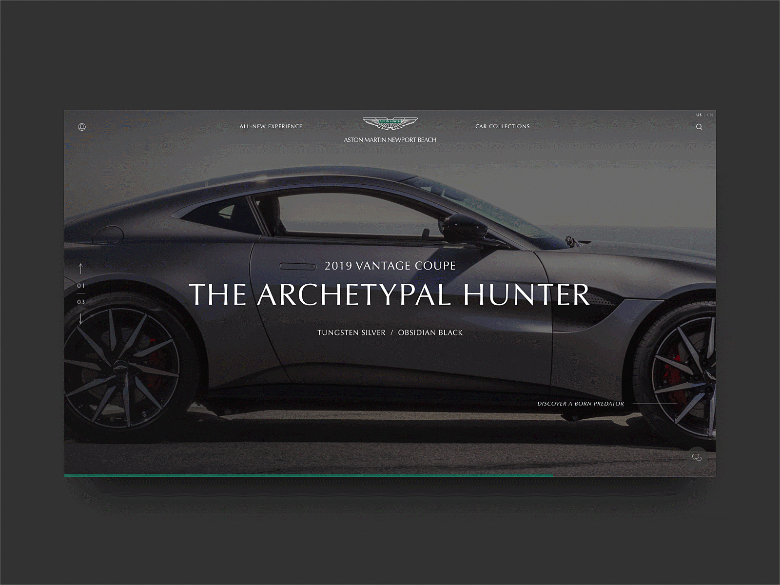 Aston Martin Newport Beach Website Concept animation concept interactive motion ui uidesign web website website design