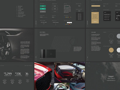 Aston Martin Newport Beach Style Guide aston martin black branding car design digital luxury print styleguide