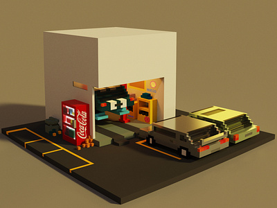 Car Workshop Concept Art