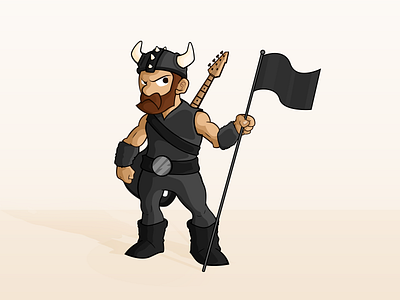 Viking beard black character design digital art flag illustration illustrator medieval metal photoshop rock vector vector art viking