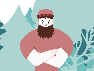 Jack beard character design cold cold weather digital art forest illustration illustrator lumberjack vector woods