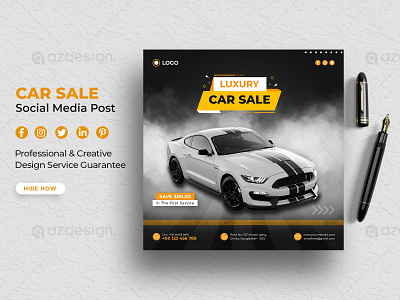 Car sale - Car rental - Car servicing social media post banner