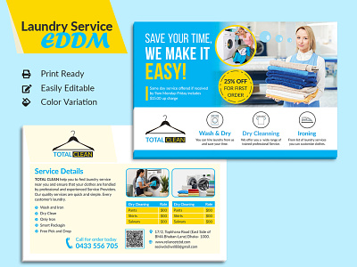 Laundry Service Postcard dry cleaning service postcard dry wash postcard dry wash service laundry service laundry service card