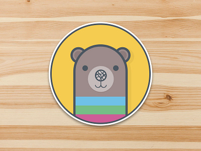 Mr.Benson the bear magnet animal animal facts bear facts logo magnet stickermule