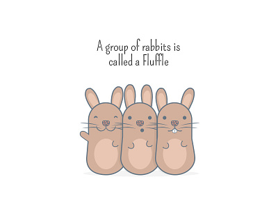 A Fluffle animal animal facts bunny cartoon cute fluffle illustration rabbit