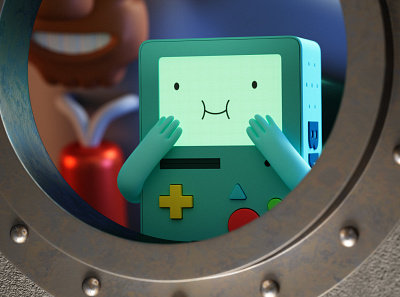 BMO say hello to your family - ver. 1 3d 3dvisualization adventure time bmo family fstorm tenderness