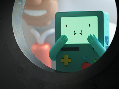 BMO say hello to your family - ver. 2 3d 3dvisualization adventure time bmo family moe moseph tenderness