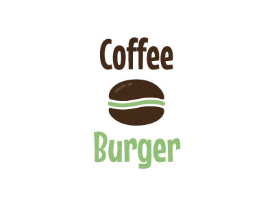 Coffeeburger burger coffee fun logo place