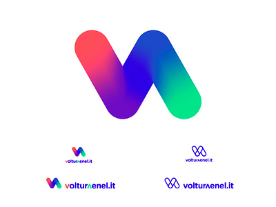 Volturaenel a animation arrows branding creative design directions energy gradient identity interactions italy logo shapes v vector