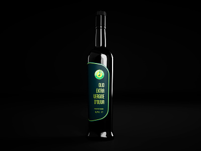 Label design - Olio Priori 3d branding creative design evo fstorm italy label leaf oil render shapes