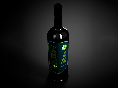 Label design - Olio Priori 3d creative design evo fstorm italy label leaf oil render shapes