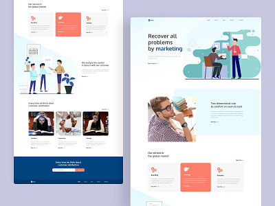 Agency landing page branding creative design design icon illustration landing page design logo typography ui ux vector web design